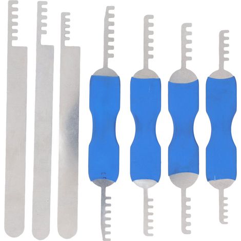 Ensemble de 7 outils de peigne et de crochet en acier inoxydable, portable et verrouillable, pour les réparations d'urgence liées à la lutte contre les incendies. (1/5)