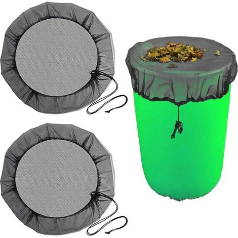 Filet de protection pour baril de pluie Ø75 cm, lot de 5, anti-moustiques et collecte des gouttes (1/5)