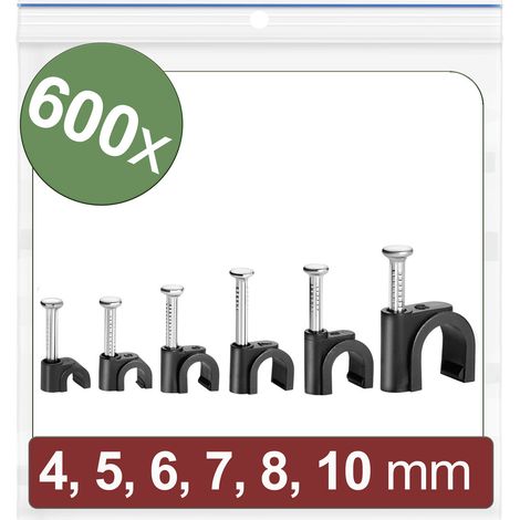 Quadrios 24CA437 Nagelschellen  24CA437 Bündel-Ø-Bereich 2 bis 10 mm   Schwarz 600 St.