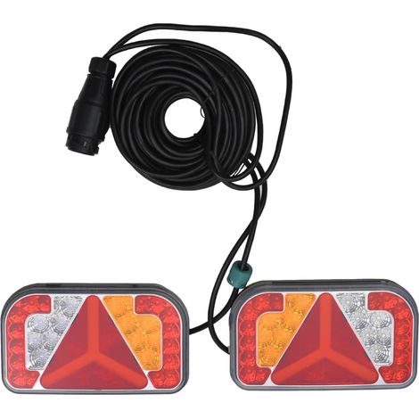 Trailer Lights 2 pcs Red 24x5x14.5 cm 12V LED Bulb vidaXL