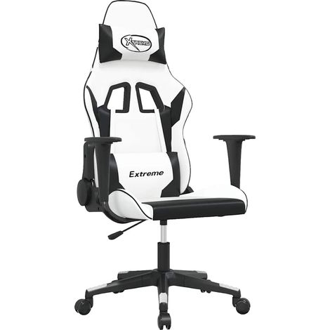 Maison Exclusive - Sedia da Gaming Bianco e Nero in Similpelle (1/5)