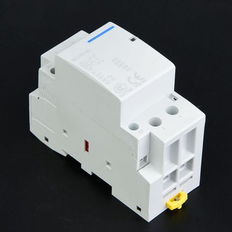 Zweipoliger 40-A-Haushalts-Wechselstromschütz mit geringem Stromverbrauch, DIN-Schienenmontage, 1 Öffnerkontakt, 1 Schließerkontakt, 50/60 Hz, 220 V/230 V (1/5)