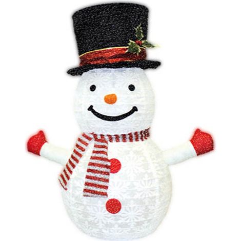 Pupazzo di neve pieghevole a LED 700mm 8 funzioni Luce calda