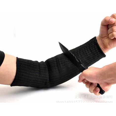 SHINING HOUSE Estuche protector de brazo anticortes Guantes de jardinería de acero inoxidable Carnicero Fábrica de vidrio Herramienta de protección de seguridad laboral (1/5)