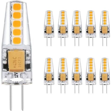 G4 Glühbirne 2W G4 12V LED Glühbirne Halogenersatz, Warmweiß, AC / DC 12 V Glühbirne [Energieklasse A +]10pcs (1/5)