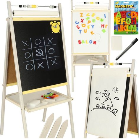 Tableau magnétique en bois double face