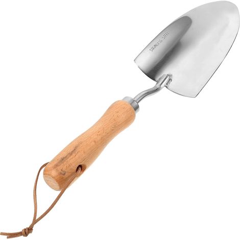 Truelle de Jardinage à Planter en Acier Inoxydable Manche Bois (1/5)