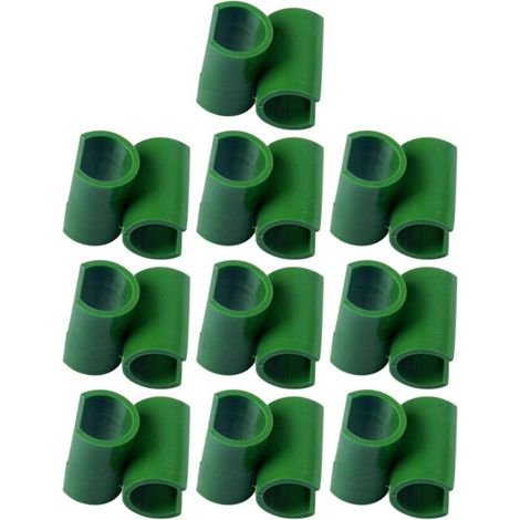 (16 mm) Pack of 10 clips for garden plants, greenhouse, cross rattan trellis (1/5)