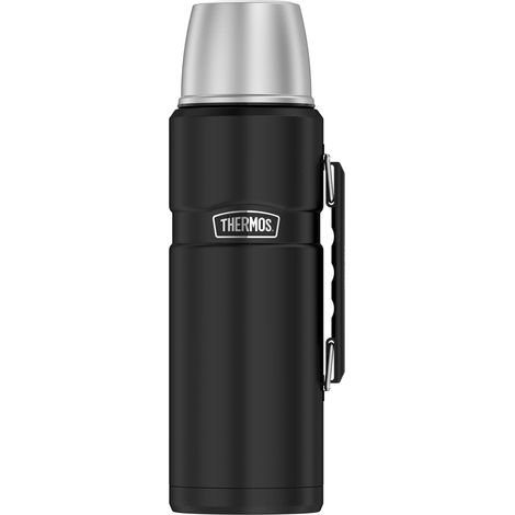 THERMOS Thermos King in acciaio inox, nero 1,2 l, thermos con bicchiere 4003.232.120 lavabile in lavastoviglie, thermos mantiene caldo 24 ore freddo per 24 ore, senza BPA (1/5)