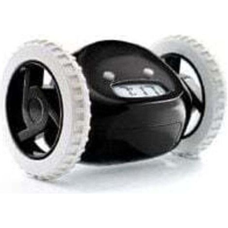 Runaway Alarm Clock On Wheels, Black