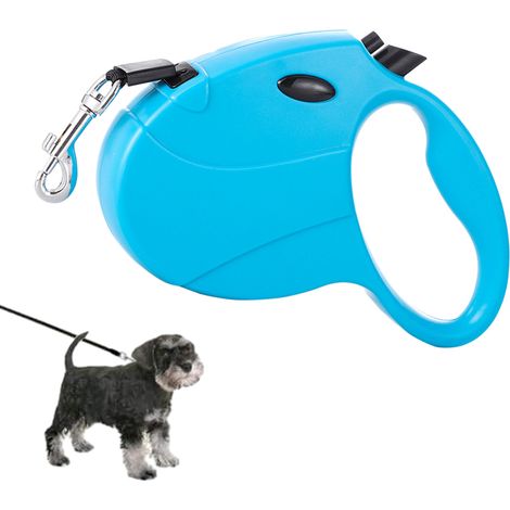 Laisse Rétractable Pour Chien - Crochet Pivotant 360° - Frein Ergonomique - Câble Détachable Anti-Rongement - 5 M