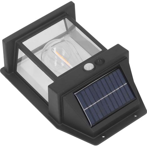Applique Murale Solaire en Tungstène, Luminaires d'extérieur, Plus Grande Plage d'éclairage, Facile à Installer, IP65, étanche, étanche, Capteur de Mouvement pour Terrasses