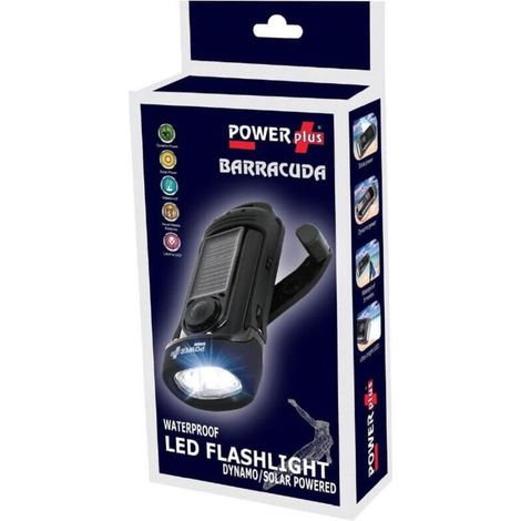 Lampe torche solaire et dynamo BARRACUDA (1/2)