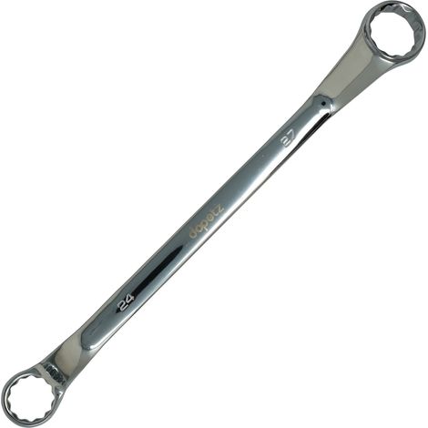 Dapetz ® Offset Double Ring Spanner 24mm - 27mm Metric Box End Wrench, Chrome Vanadium Steel, 75 Degree Offset Double End Box, 12 Point Long Spanner Tool (1/5)