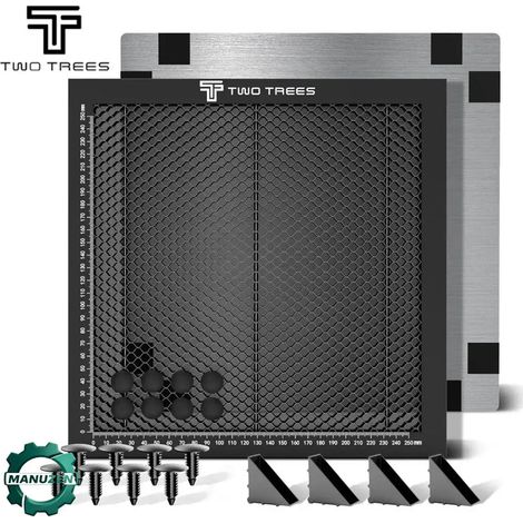 Manuzen Table Nid D'Abeille Laser Pour Découpe Gravure 400 Noir