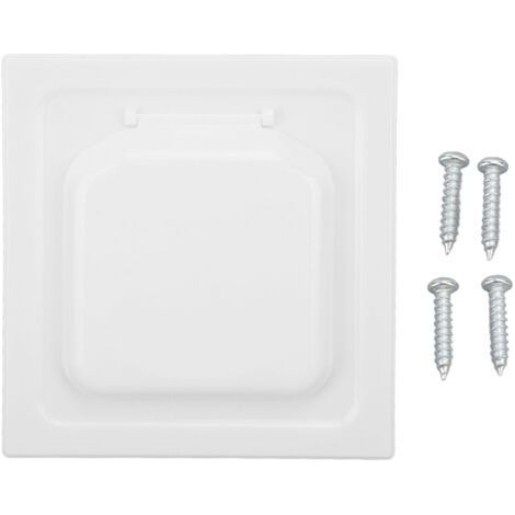 Double Door Dryer Vent Cover, ABS Exterior Exhaust with 4 Screws for Inch Pipes and Vents, White (1/5)