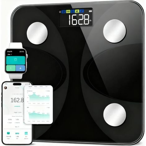 Balance connectée RunSTAR pour mesurer le poids et le pourcentage de masse grasse, avec grand écran, compatible avec les comptes FSA (1/5)