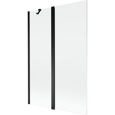 Paroi de douche Mexen Mist 2 volets 120 x 150 cm, transparent, noir - 8A9-120-011-70-00 (1/5)