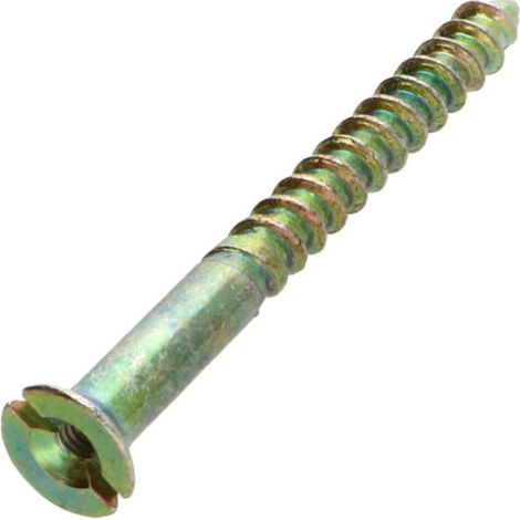 Vis bois Tête fraisée Fendue Percée et taraudée 5X70 Bichromaté-1 pièce