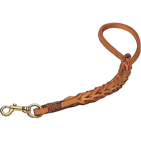 6 x GUINZAGLIO P/CANI CUOIO TRIPLA TRECCIA 50 CM