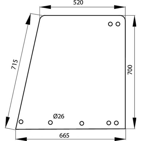 Türscheibe oben UNIVERSAL 205810030101N (1/2)