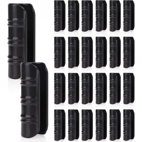24PCS Garden Buildings Tube Clip, Plastic Clips for Greenhouse Film Clip Tube Clamp Connector Kit, for Greenhouse Banner Frame Sheds Black 25mm (1/4)