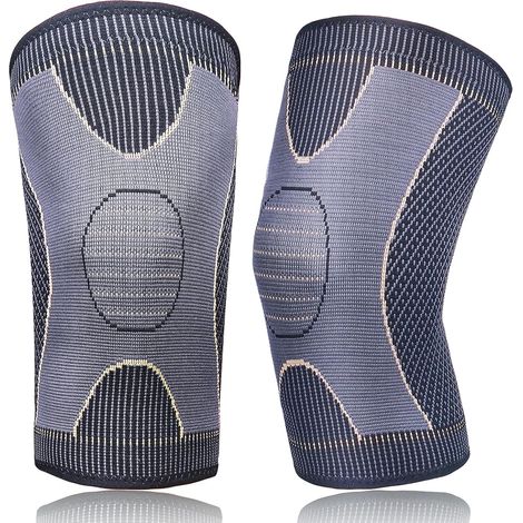 Genouillères - Compression Élastique - Pour Soulagement des Douleurs Articulaires - Unisexe - Lot de 2 (1/5)