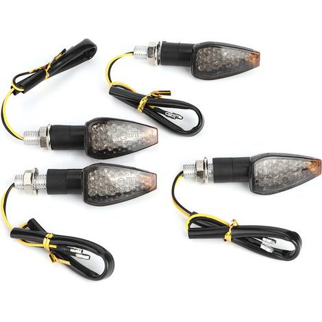 Clignotants �� LED, 4 clignotants �� LED, adapt��s aux motos et aux v��hicules tout-terrain, clignotants universels pour motos.