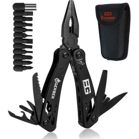 Pince multi-outils de poche 12 en 1, outil multifonction avec pince, couteau suisse militaire en acier inoxydable, ouvre-bouteille, tournevis, pince multi-usages pour la survie, le camping, la réparat (1/5)