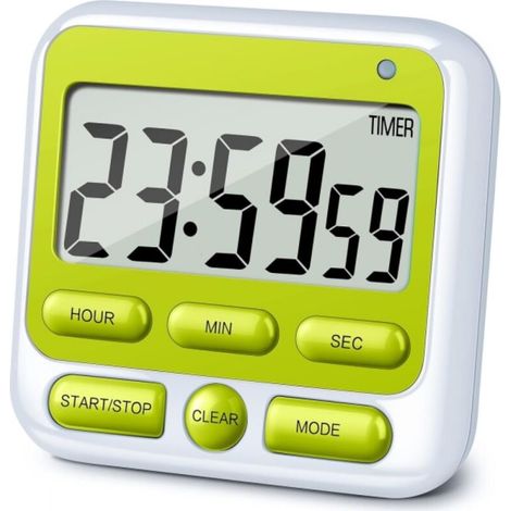 Digital kitchen timer with silent/audible alarm switch and on/off function (1/5)