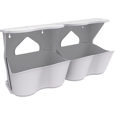 Romberg – Système de plantation modulaire BoQube Flexi Garden – Gris clair, 26 x 20 x 26 cm, lot de 2 (1/5)