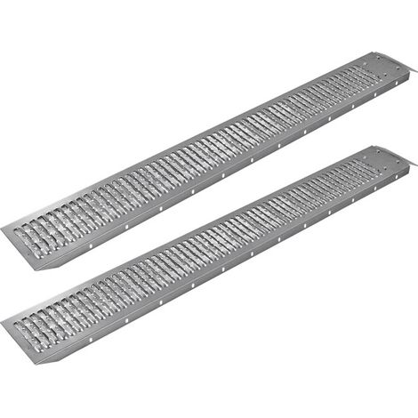 Dema – Rampe de chargement acier 400 kg – Surface antidérapante – Dimensions 1800 x 226 mm – Construction en acier massif – Lot de 2