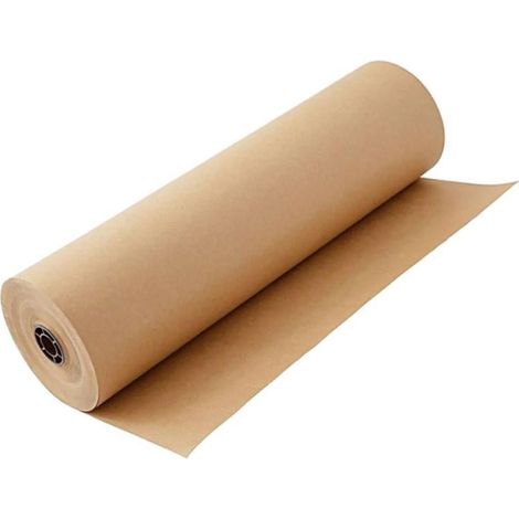 rollo de papel kraft, liso y fácil de doblar, marrón tradicional, para embalaje, mudanzas, arte y manualidades. (1/5)