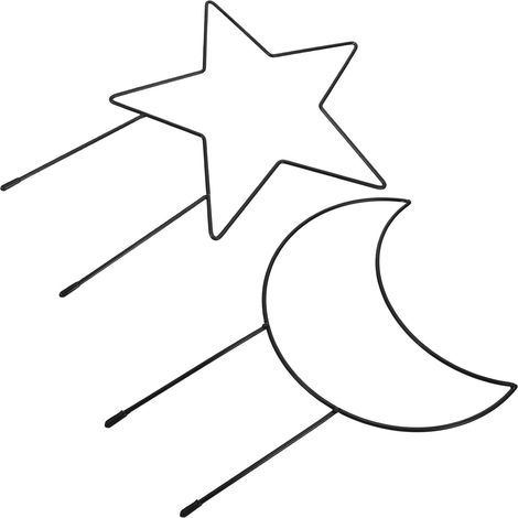 Stück Kreative Pflanzenstützen aus Metall in Mond und (1/5)