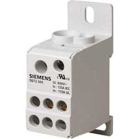Verteilerblock 125A 1P 690V 1x10-35mm2 1x6-16mm2 6x2,5-16mm2 DIN 5ST2505