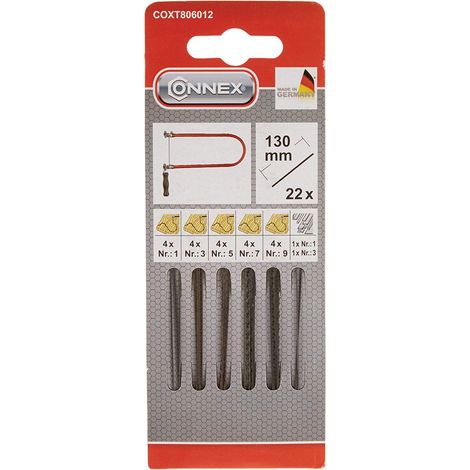 Max-Power COXT806012 Lame di Ricambio Modello Taifun per Traforo, 22 Pezzi, 130 mm