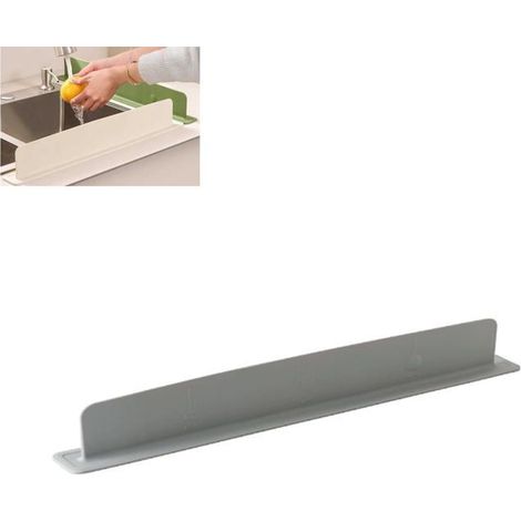 Plaque anti-éclaboussures en silicone souple pour cuisine et salle de bain, protection intégrée pour évier (vaisselle et salle de (1/4)