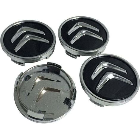 Tuserxln – Lot de 4 capuchons de moyeu 60mm pour Citroen C3 C4 C5 Elysee Berlingo Xsara Picasso Saxo DS3 DS4 DS6 – Matériau ABS haute résistance – Protection contre la poussière et l'humidité (1/5)