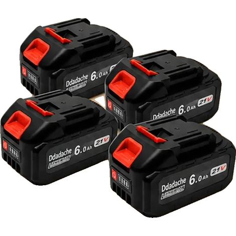 Batterie Lithium-Ion, 21V, capacité de 6000mAh, 4PCS (1/2)