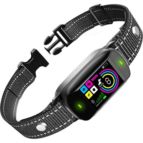 Das wiederaufladbare und wasserdichte Antibellhalsband BC4VS mit intelligenter Vibrations-/Geräuscherkennung für Hunde