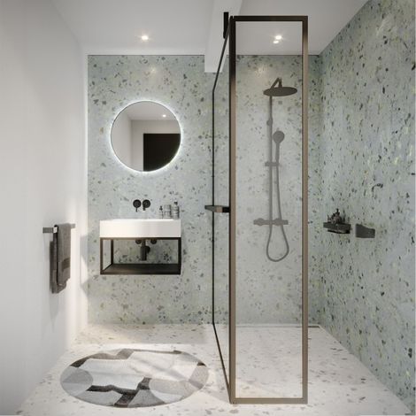 Paroi de douche italienne LUCID 402 SWING RIHO 90x40x200 cm (1/3)