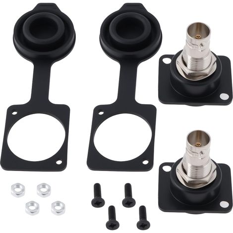 Connecteur BNC Type D 75 Ohms pour Montage sur Panneau 2 Pièces pour Vidéo SDI 31 X 26 Mm Noir (1/5)