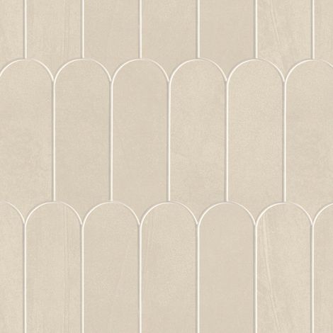 Mosaïque effet Enduit Beige Lin Ecaille 29,7x29,6x0,85 cm Mat Calviro - Mur intérieur (vendu par carton de 0,53 m²) - RO'MA CARRELAGE