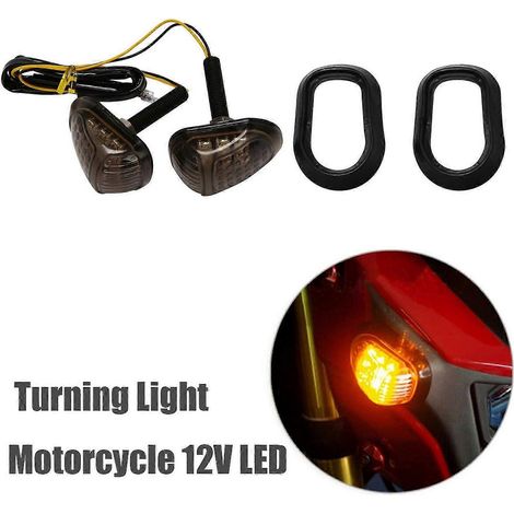 par de luces intermitentes LED de 12 V para motocicleta Honda (1/4)