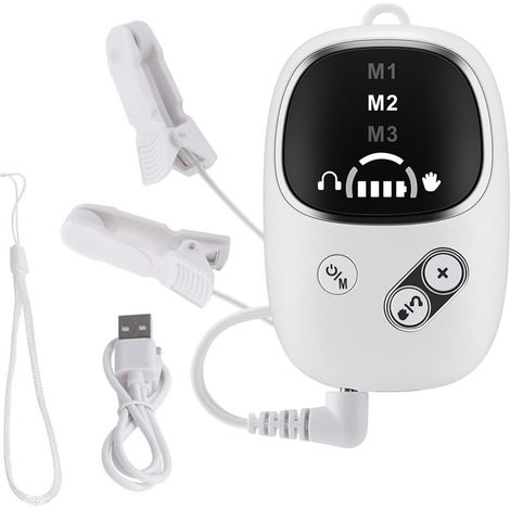 Dispositivo per l'aiuto del sonno, clip per l'orecchio rilassante, dispositivo portatile da 15 cm con controllo automatico della potenza, silenziatore integrato, strumento antistress portatile per la (1/5)
