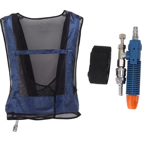 Veste de refroidissement à air comprimé pour soudure, taille ajustable avec ceinture (1/5)