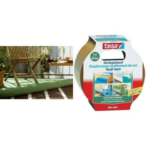 Nastro adesivo tesa verlegeband extra stark klebend doppia faccia 5 cm x 5 m