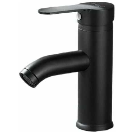 Robinet lave-mains noir mat - Mitigeur eau chaude / eau froide - Noir (1/5)