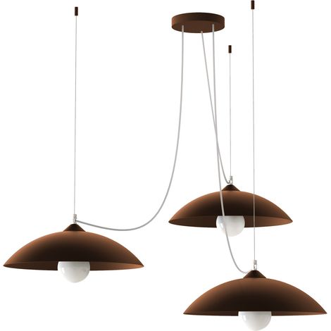 LUMICOM  DREAM Sospensione, 3X E27, max 42W, metallo, marrone corten, D.40cm (1/4)