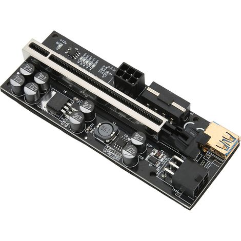 Câble d'extension pour carte graphique PCI Express 1x vers 16x, 8 condensateurs, câble blindé multicouche, connexion stable, adaptateur PCI Express (1/5)